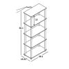 No Tools 5-Shelf Storage Bookcase